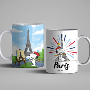 Taza "Snoopy por el mundo" (Personalizada)
